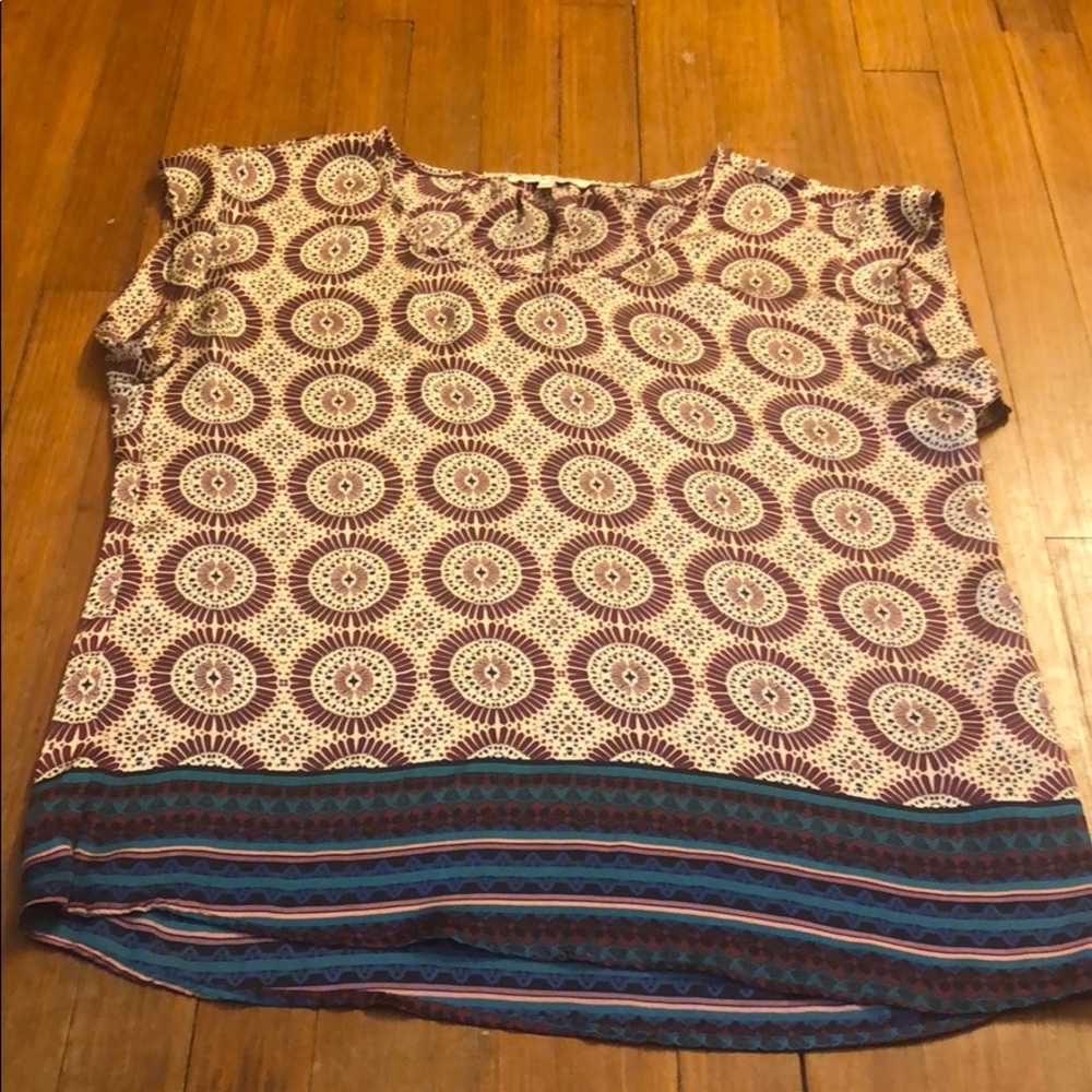 Silk patterned tunic